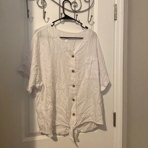 White button up top XL @BW